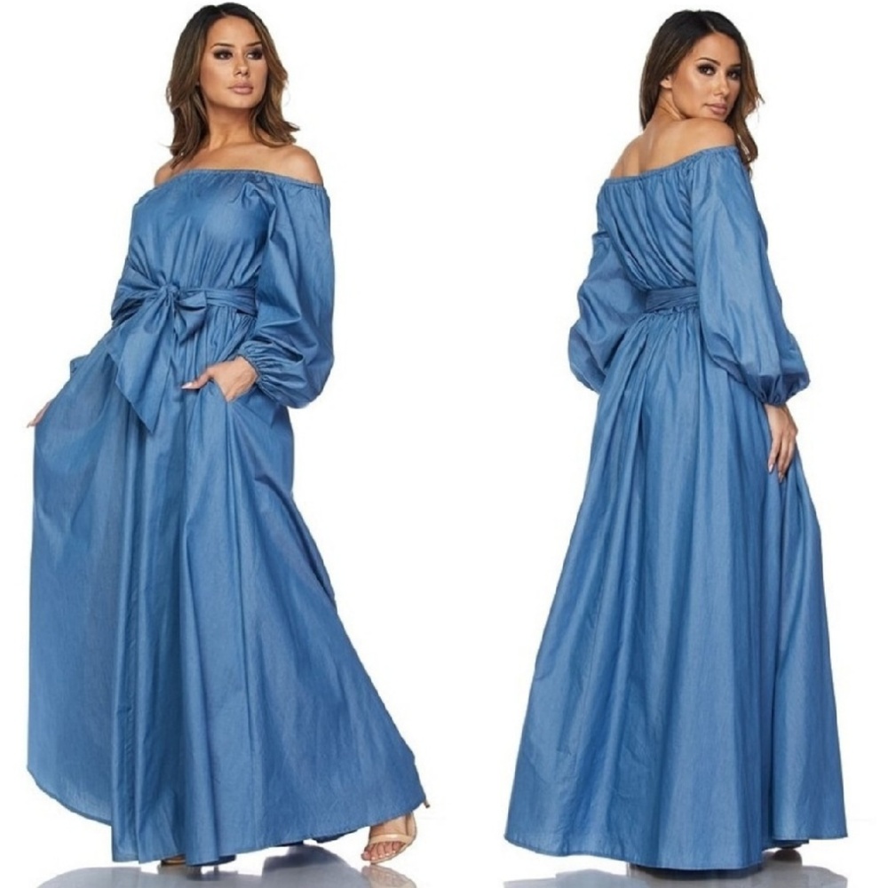 💥5-STARS💥🎉Jean Maxi Dress
